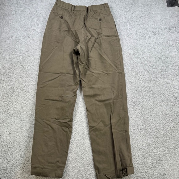 Brooks Brothers 346 Mens Pleated Wool Dress Pants Trousers Green Size 28x30 - Picture 8 of 10